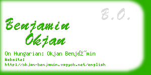 benjamin okjan business card